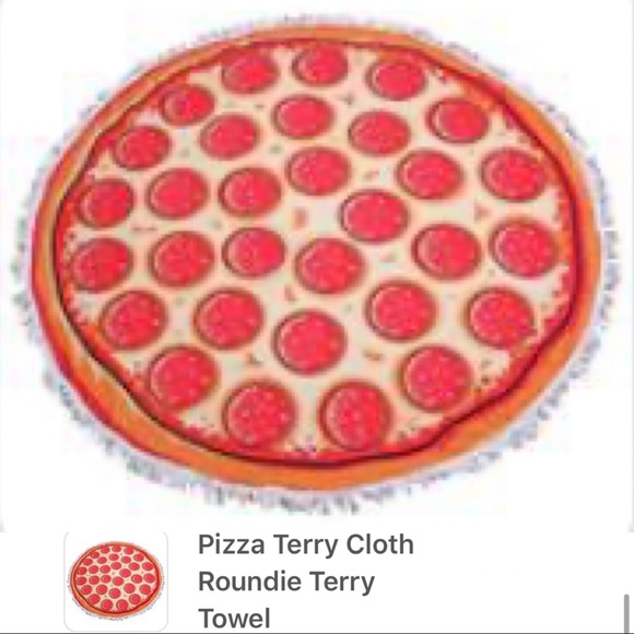 ๐๐ Pizza Roundie Terry Towel Blanket PEPPERONI - Picture 3 of 3